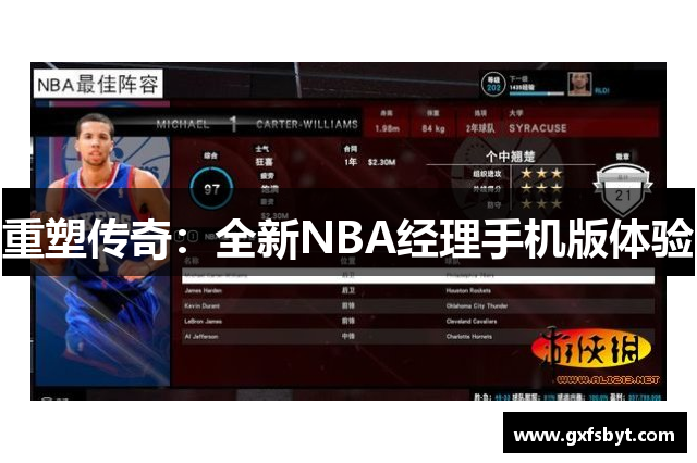 重塑传奇：全新NBA经理手机版体验